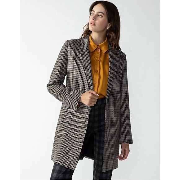Sanctuary-plaid midi Length Lighter Weight Fall Jacket - Picture 1 of 12